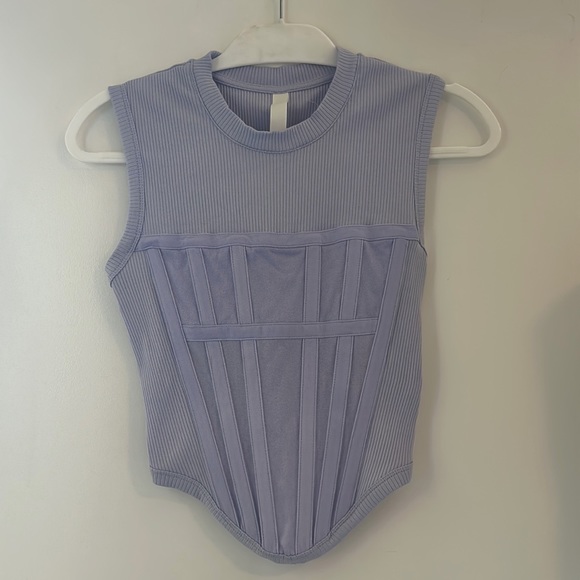 Dion Lee - Blue Corset Tank Top - Picture 1 of 2